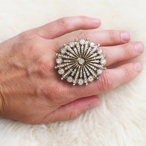 Azara Ant. Gold Vintage Cocktail Ring